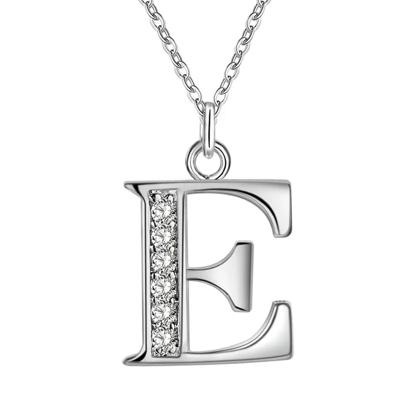 26 Letter A-Z Silver Plated Necklace Color Jewelry Pendant Metal Stamp-Dollar Bargains Online Shopping Australia