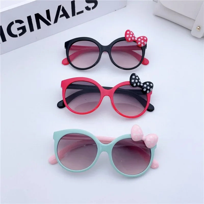 Kids Sunglasses Girls Boys Shiny Bowknot Sun Glasses Lovely Cat Children Eyewear Fashion Gradient Eyeglasses UV400-Dollar Bargains Online Shopping Australia