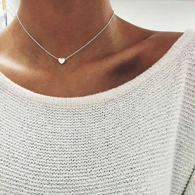 Black Heart Pendant Necklace Punk Shiny Rhinestone Star Asymmetric Chain Necklace for Women Neck Chain Y2K Jewelry-Dollar Bargains Online Shopping Australia