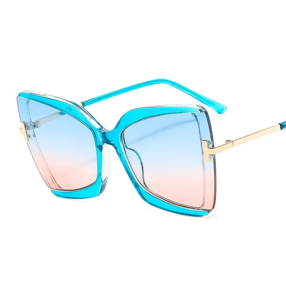 Oversized Square Women Sun Glasses Female Big Frame Colorful Shades for Women-Dollar Bargains Online Shopping Australia