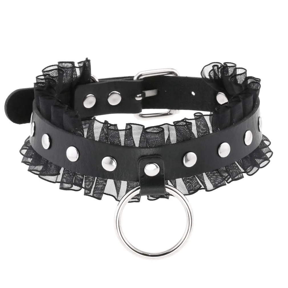 Harajuku Cosplay Rivet Punk Rock Gothi Women Collar Sexy PU Leather Heart Cross Spike Hip Hop Bondage Choker Jewelry-Dollar Bargains Online Shopping Australia