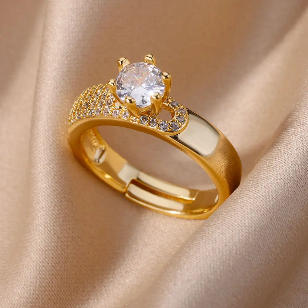 Lucky Turkish Evil Eye Rings For Women Opening Stainless Steel Ring Luxury Wedding Couple Jewelry anillos mujer-Dollar Bargains Online Shopping Australia