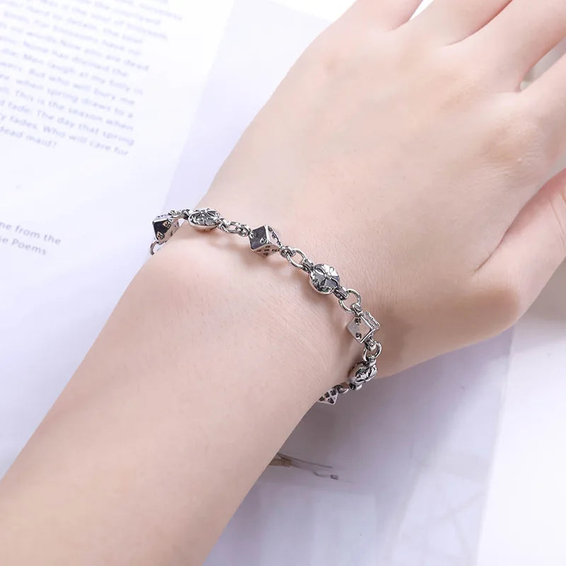 Small Square Beads Stainless Steel Bracelet for Men and Women Clothing Accessory-Dollar Bargains Online Shopping Australia