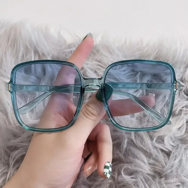 Gradient Sunglasses Female Ins Big Box Fashion Retro Square Sunglasses-Dollar Bargains Online Shopping Australia