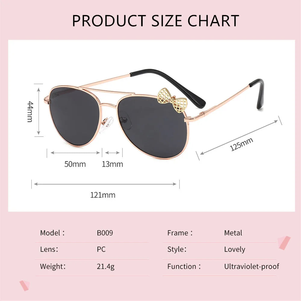 Kids Cute Sunglasses Metal Frame Children Sun Glasses Fashion Girls Outdoor Cycling Goggles Party Eyewear Photography Supplies-Dollar Bargains Online Shopping Australia