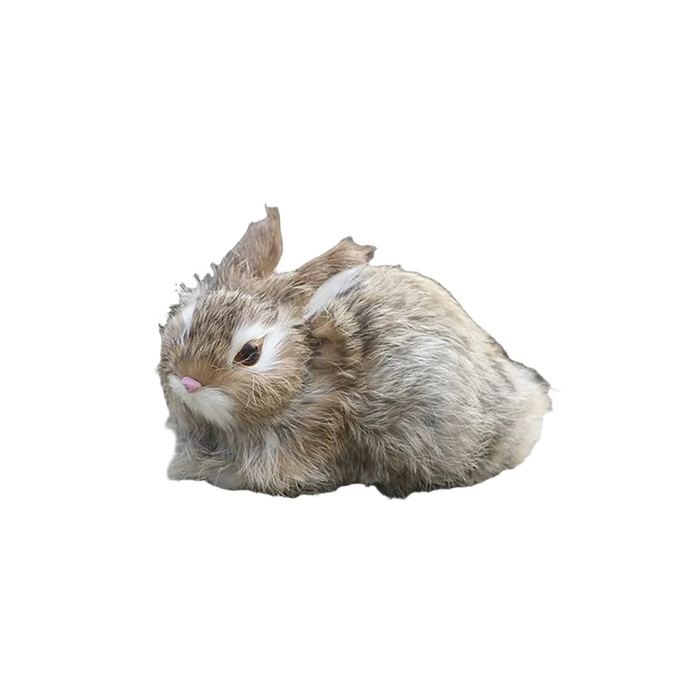 Simulation Rabbit Owl Cat Fox Ornament Furs Squatting Model Home Decoration Animal World with Static Action Figures Gift for Kid-Dollar Bargains Online Shopping Australia