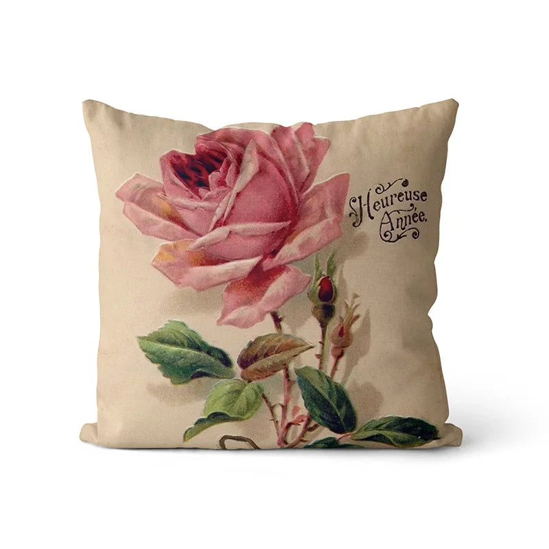 Happy Easter Day Purple Flower Pillow Case Hydrangea Lavender Rose Forest Pillowslip Cushion Covers Sofa Living Room-Dollar Bargains Online Shopping Australia