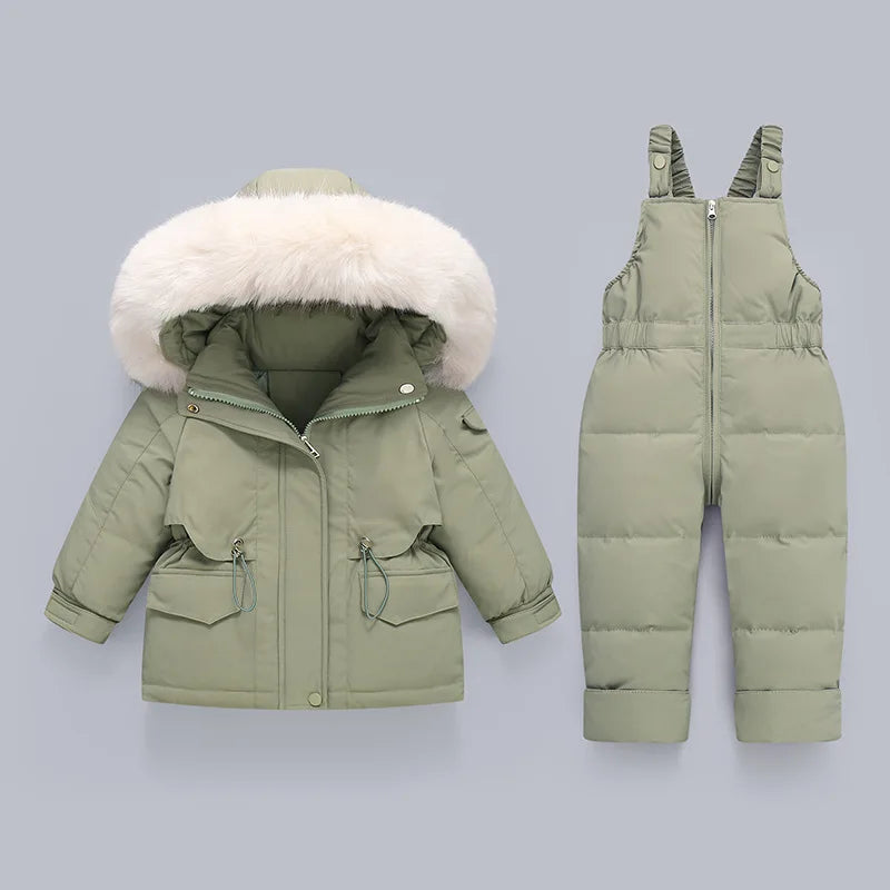 Children Down Coat Jacket+jumpsuit Kids Toddler Girl Boy Clothes Down 2pcs Winter Outfit Suit Warm Baby Overalls Clothing Sets-Dollar Bargains Online Shopping Australia