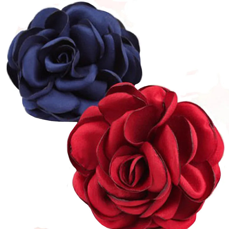 New Girls Hair Accessories Simulation Flower Cloth Elastic Hair Bands Rose Hair Ties Woman