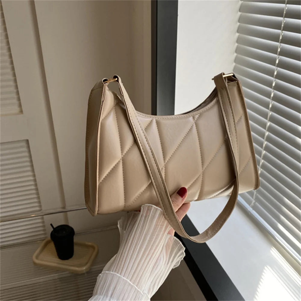 Black Trendy Women Shoulder Bag Pu Handbags Crossbody Bags Small Handle Bags Shopper Clutch Purse Niche Chain Armpit Bag-Dollar Bargains Online Shopping Australia