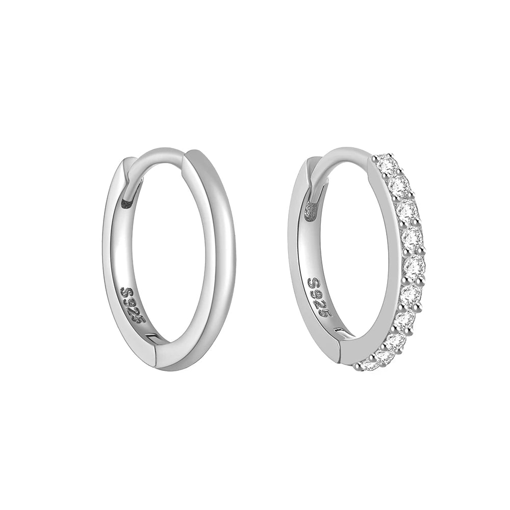 Sterling Silver Glossy Hoop Earrings Gold Color Tiny Cartilage Piercing Small Huggie Earring Fine Jewelry Accessories-Dollar Bargains Online Shopping Australia