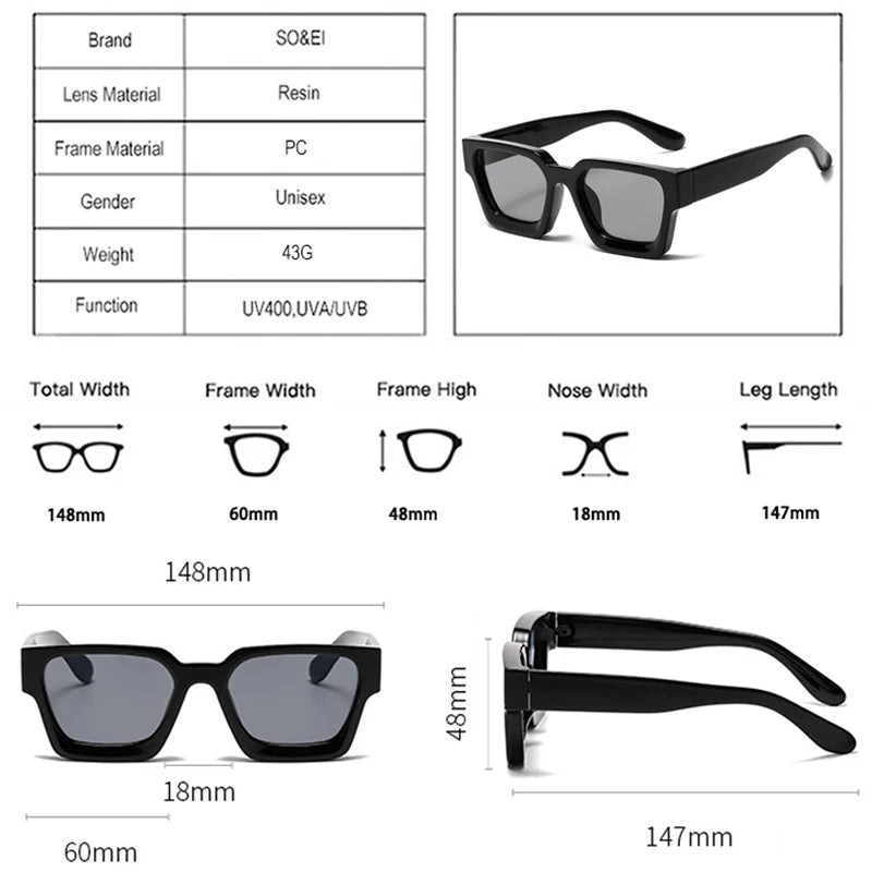 Square Candy Color Sunglasses Women Retro Punk UV400 Men Sun Glasses-Dollar Bargains Online Shopping Australia