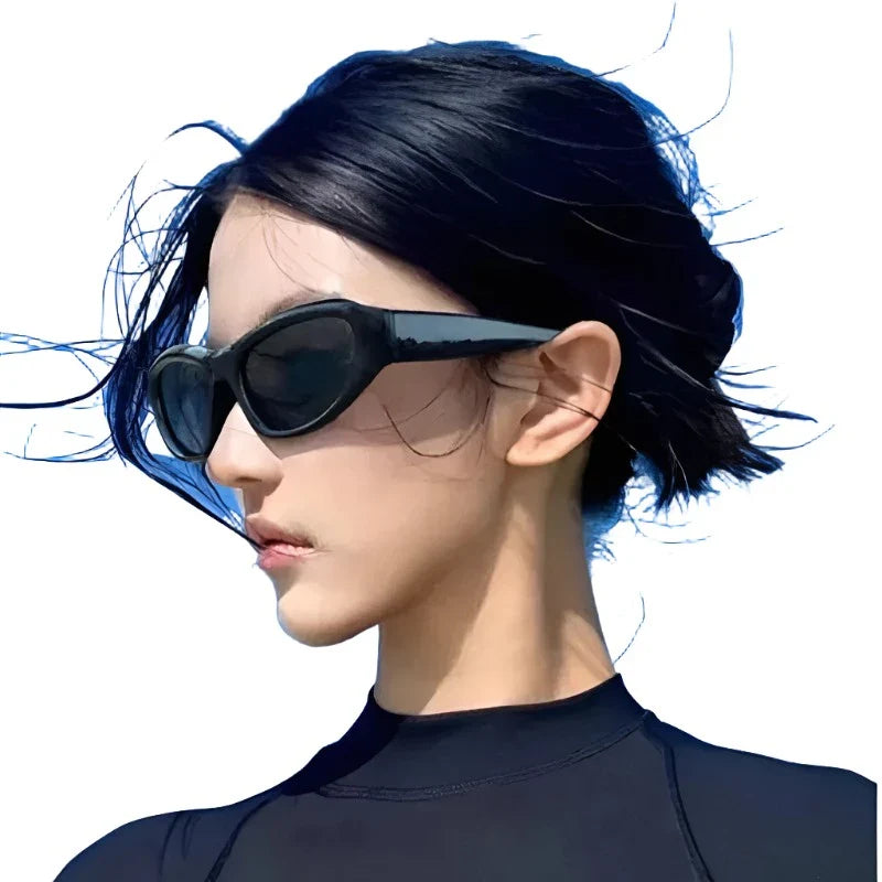 Sports Punk Sunglasses Women Brand Designer Oval Goggle Men Luxury Sun Glasses UV400 Colorful Mirror Fashion Eyewear