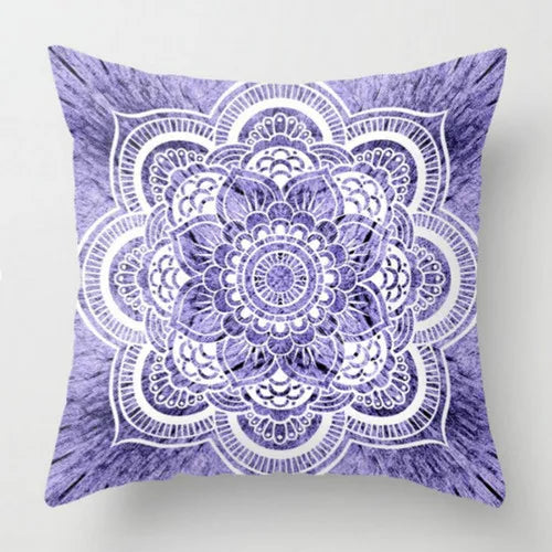 Nordic sofa cushion cover plush pillow cover purple pattern cushion cover living room office nap pillow cover-Dollar Bargains Online Shopping Australia