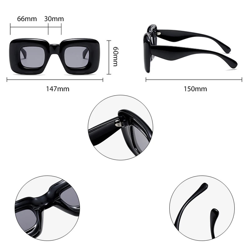 Colorful Square Sunglasses Women Brand Designer UV400 Men Y2K Sun Glasses-Dollar Bargains Online Shopping Australia