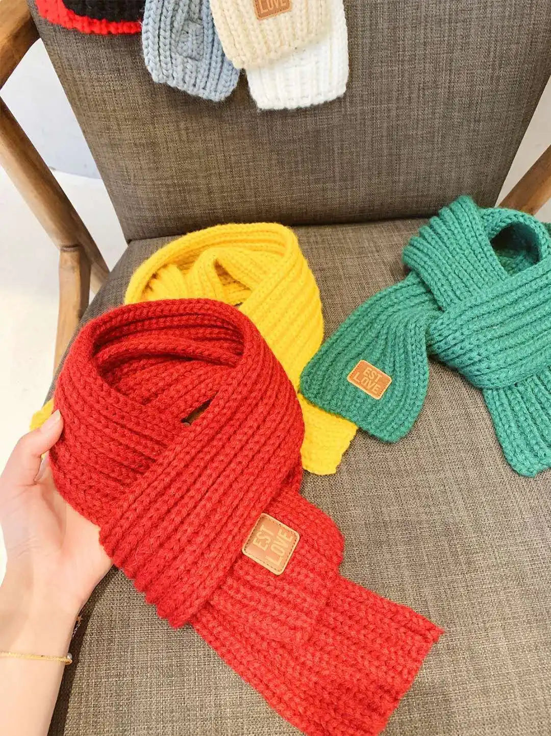 Kids Scarf Boys Girls Baby Winter Warm Scarf Women Knit Shawl Scarf Children Neck Collar Keep Warm Accessories