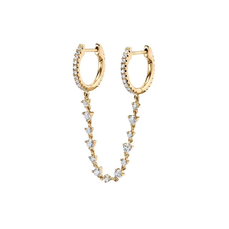 Gold Filled Stud Earrings Set For Women Ear Cuffs Colorful Zircon Dangle Hoop Earrings Fashion Party Jewelry-Dollar Bargains Online Shopping Australia