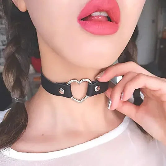 Cosplay Punk Collar Choker Sexy Harajuku PU Leather Black Chokers Necklace Chain Pendant Women Rock Gothic Neck Jewelry-Dollar Bargains Online Shopping Australia