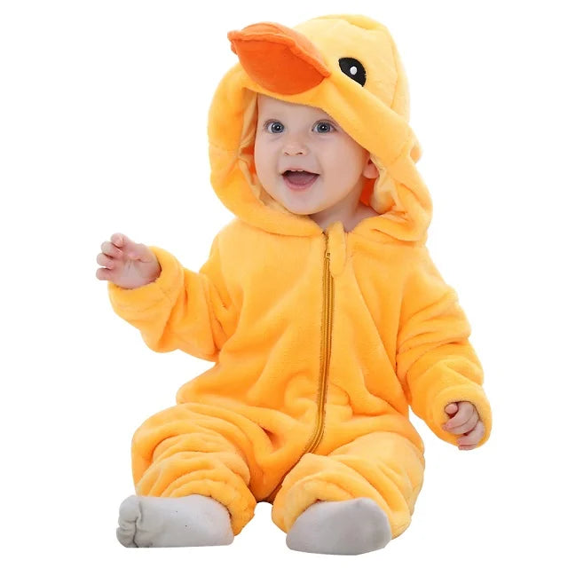 Halloween Baby Rompers Winter Hooded Flannel Toddler Infant Clothes Overall Bodysuits Jumpsuit Costume-Dollar Bargains Online Shopping Australia