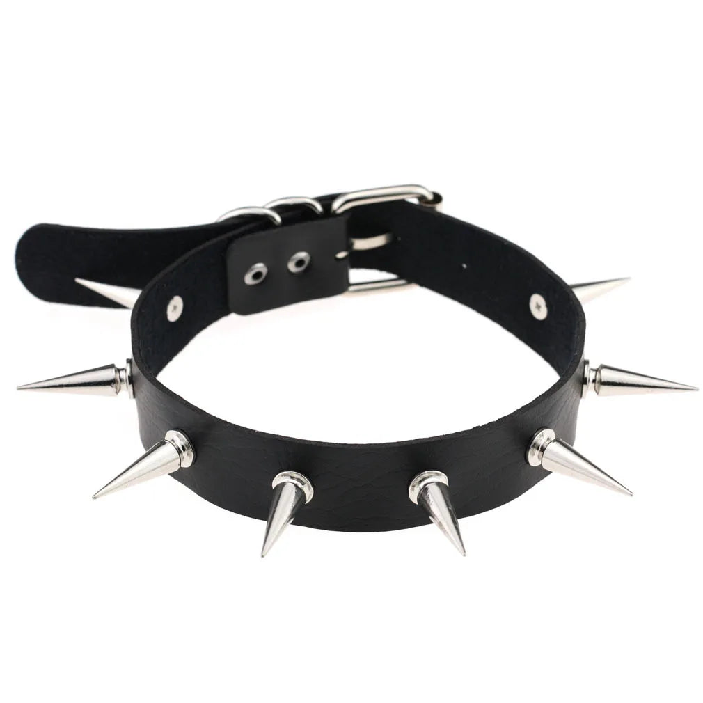 Harajuku Cosplay Rivet Punk Rock Gothi Women Collar Sexy PU Leather Heart Cross Spike Hip Hop Bondage Choker Jewelry-Dollar Bargains Online Shopping Australia