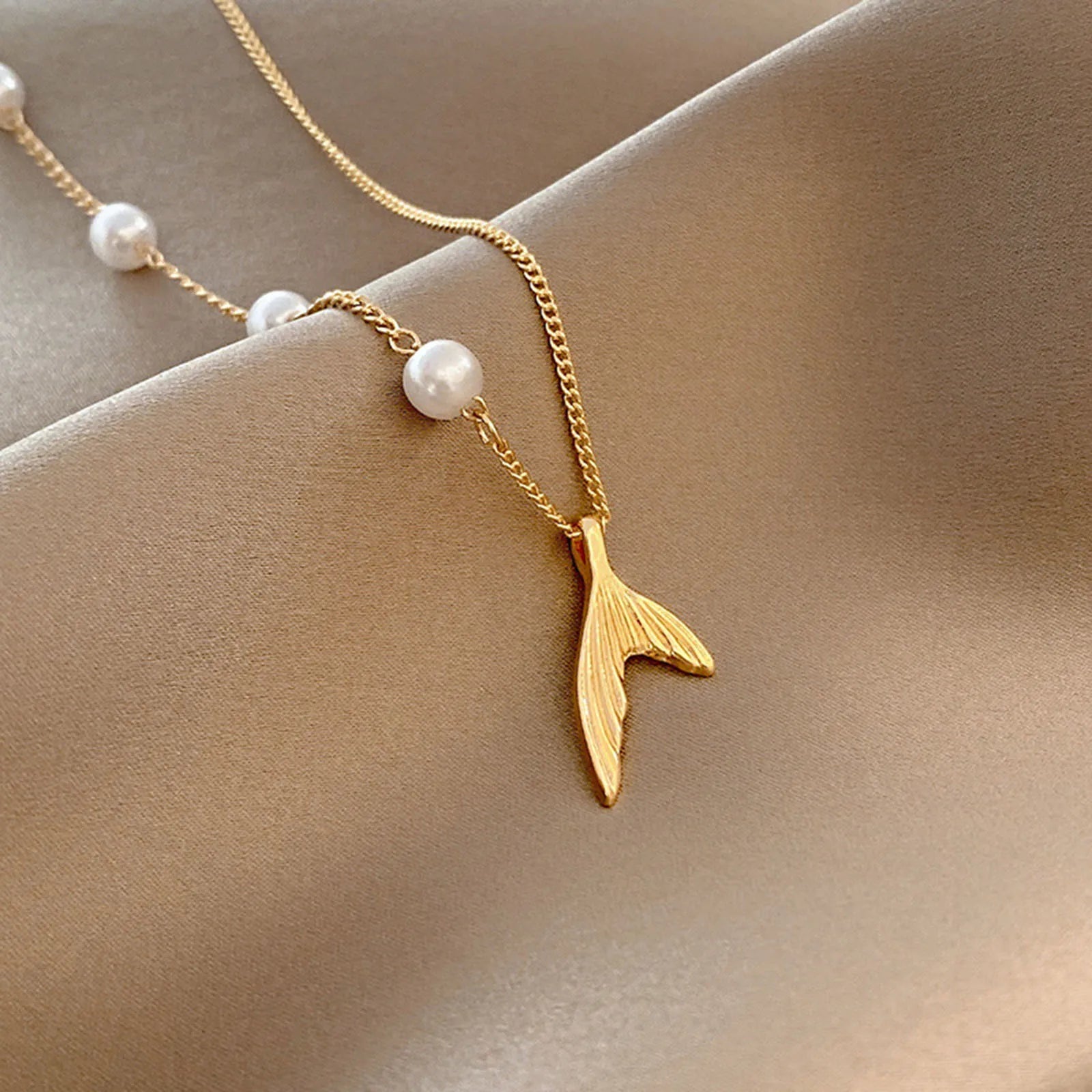 Gold Color Stainless Steel Necklace For Women Jewelry Limited Pearl Beads Heart Pendant Necklace Birthday Gift-Dollar Bargains Online Shopping Australia