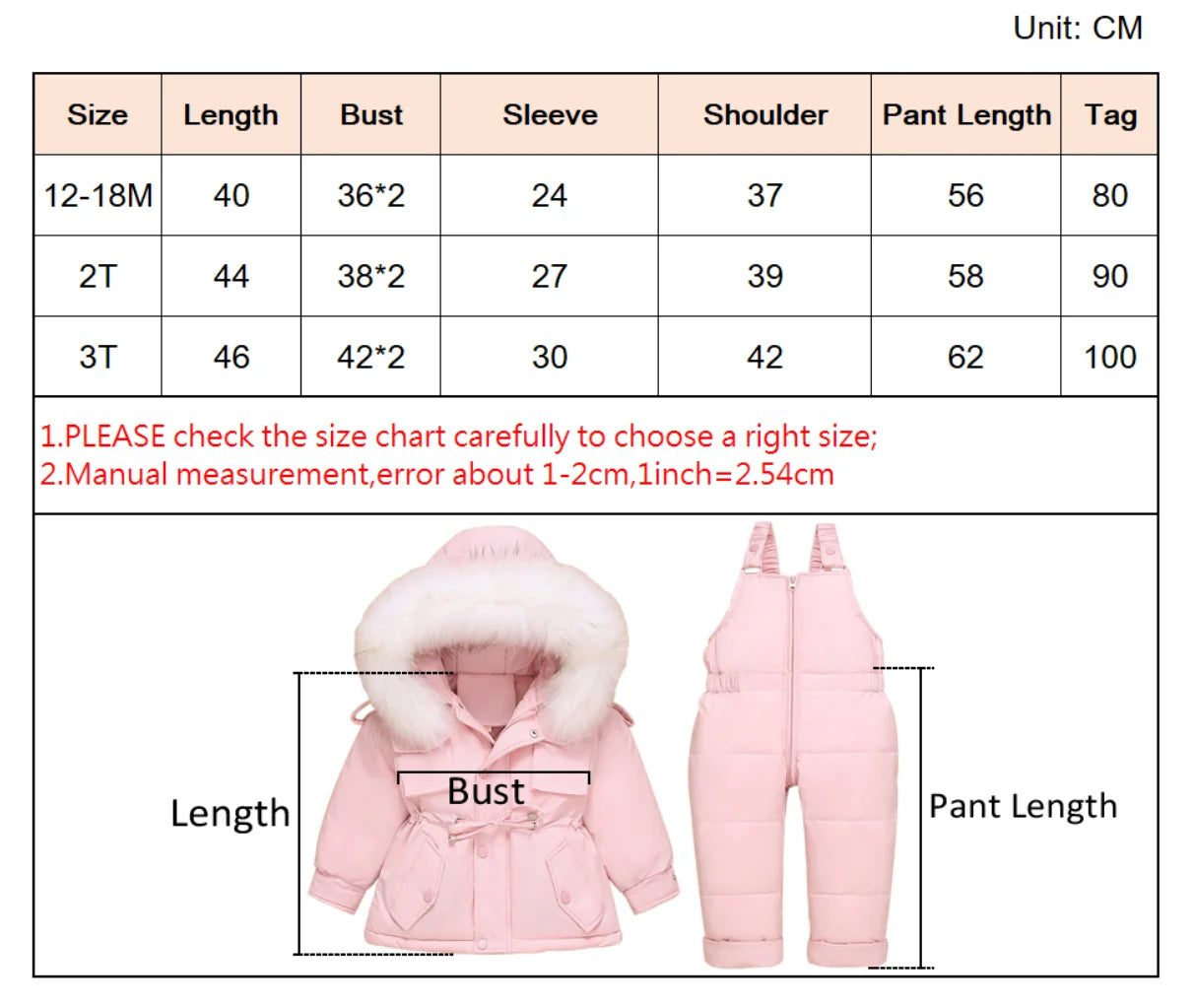 Children Down Coat Jacket+jumpsuit Kids Toddler Girl Boy Clothes Down 2pcs Winter Outfit Suit Warm Baby Overalls Clothing Sets-Dollar Bargains Online Shopping Australia
