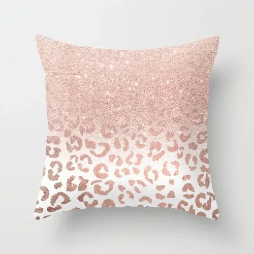 Nordic Style Pink Pillow Marble Geometric Series Waist Rest Cover Sofa Cushion with Removable-Dollar Bargains Online Shopping Australia