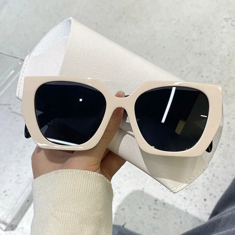 Vintage Brand Designer Polygon Sunglasses Women For Men Fashion Sun Glasses Trendy Punk Ladies Orange Big Shades-Dollar Bargains Online Shopping Australia