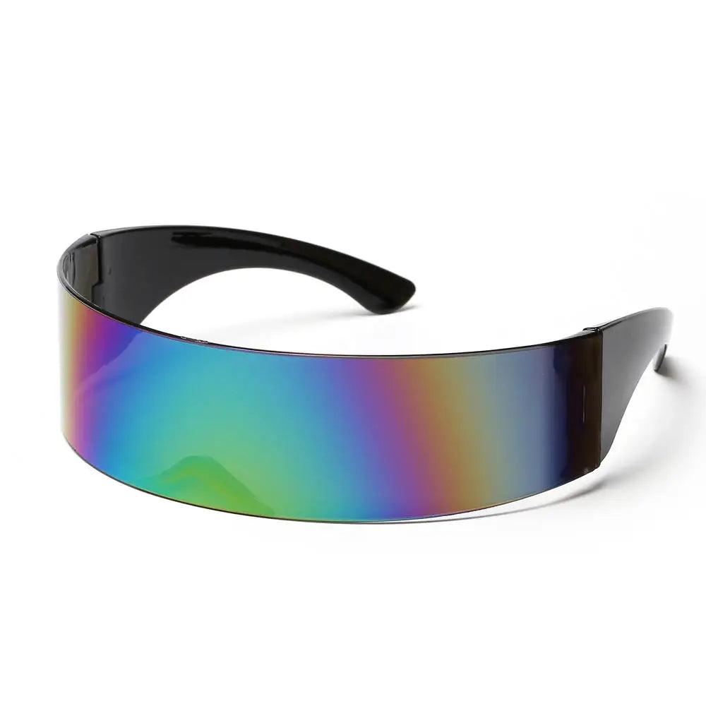 Women Future Technology Sunglasses Y2K Laser Eyeglasses Anti UV400 One Peice Mirrored Lens Eyewear Glasses Men Glasses-Dollar Bargains Online Shopping Australia