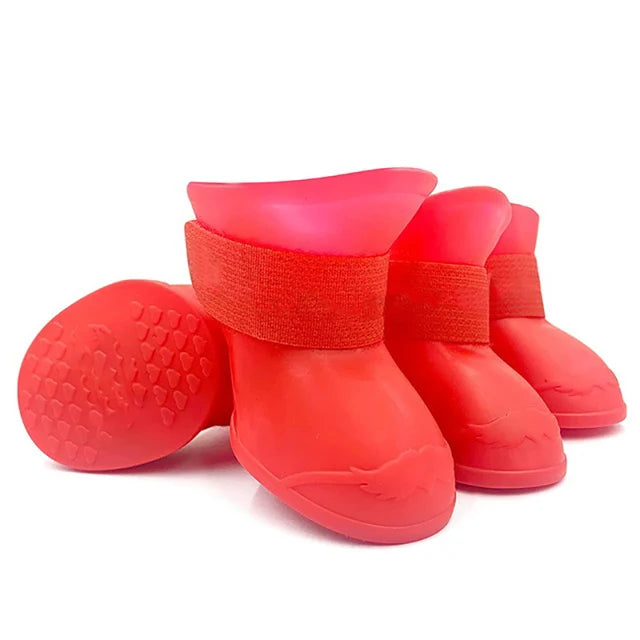 4Pcs Pet WaterProof Rainshoe Anti-slip Rubber Boot For Small Medium Large Dogs Cats Outdoor Shoe Dog Ankle Boots Pet Accessories-Dollar Bargains Online Shopping Australia