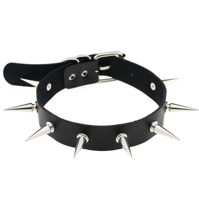 Harajuku Cosplay Rivet Punk Rock Gothi Women Collar Sexy PU Leather Heart Cross Spike Hip Hop Bondage Choker Jewelry-Dollar Bargains Online Shopping Australia