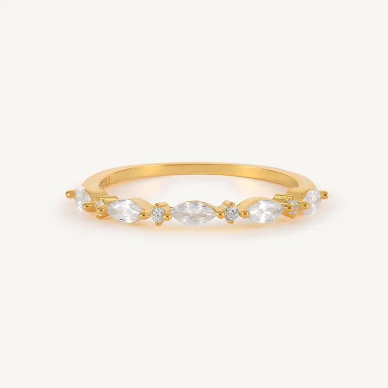 Square Black Diamond Ring Sterling Silver Gold Rings For Women Luxury Fine Jewelry Wedding Rings-Dollar Bargains Online Shopping Australia