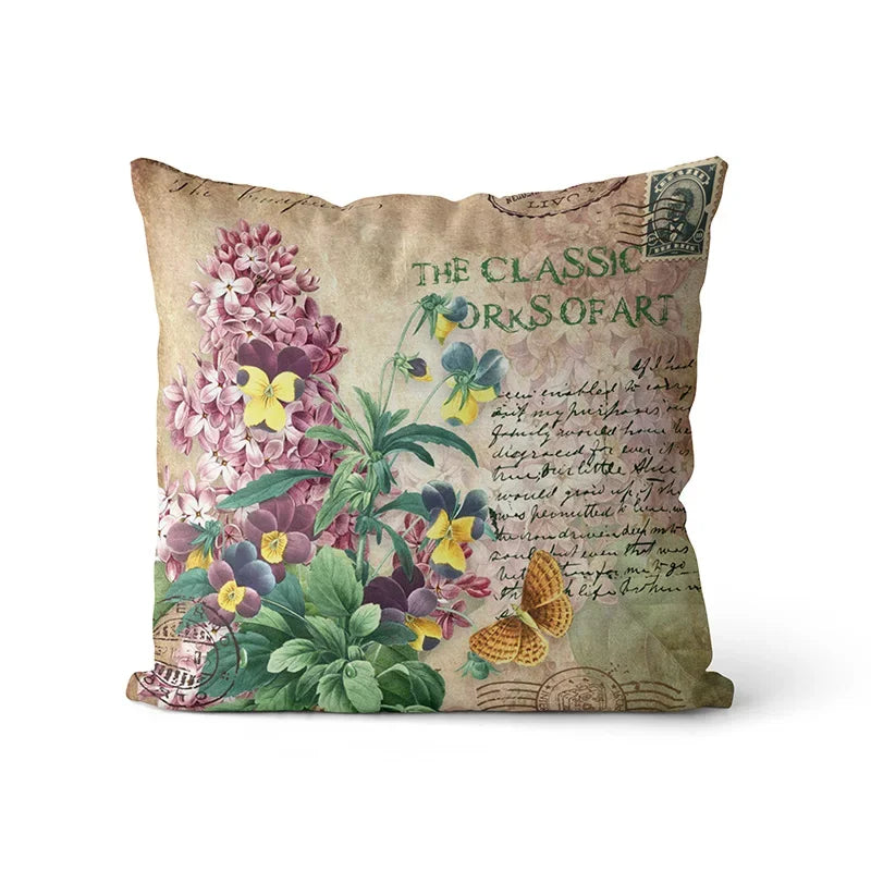 Happy Easter Day Purple Flower Pillow Case Hydrangea Lavender Rose Forest Pillowslip Cushion Covers Sofa Living Room-Dollar Bargains Online Shopping Australia