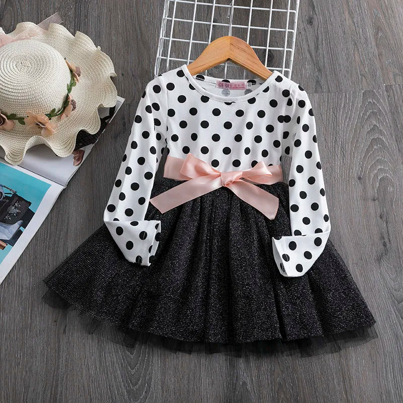 Little Girls Autumn Full Sleeves Dress for Children Party Kids Casual Dress Pink Floral Embroidery Dresses Princess Wear-Dollar Bargains Online Shopping Australia