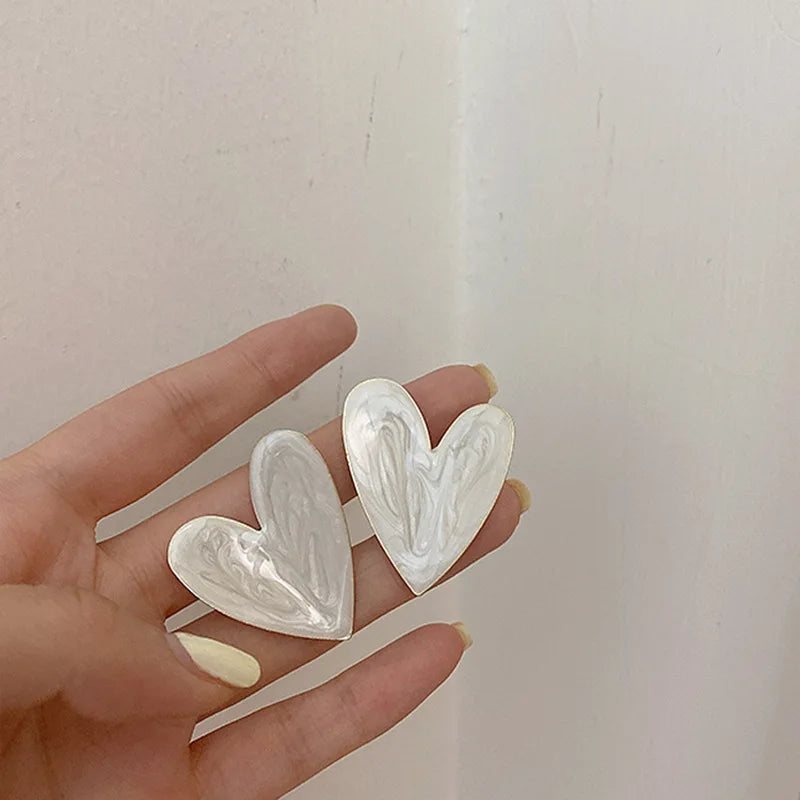 Red Heart Stud Earring Women Metal Gold Color Eye Heart Lips Wedding Statement Earrings Fashion Party Jewelry-Dollar Bargains Online Shopping Australia