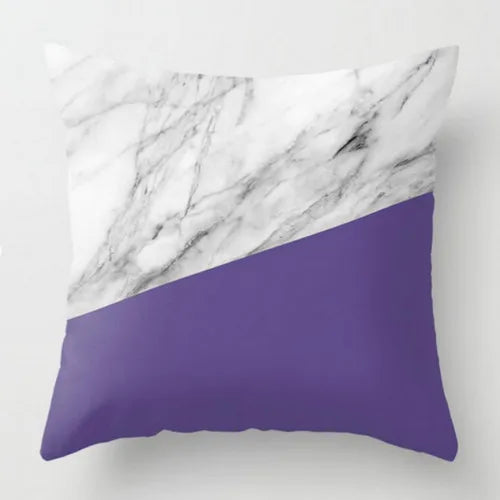 Nordic sofa cushion cover plush pillow cover purple pattern cushion cover living room office nap pillow cover-Dollar Bargains Online Shopping Australia