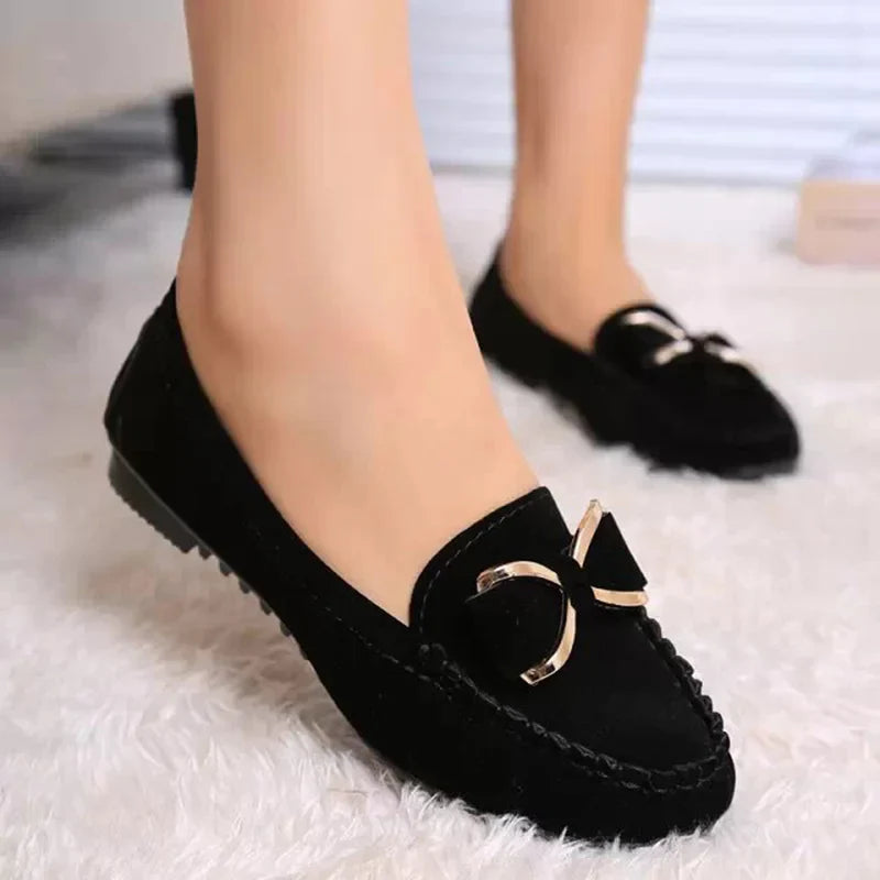 Elegant Butterfly-Knot Comfortable suede loafers Boat Shoes Comfort Slip-On Casual Walking Flats-Dollar Bargains Online Shopping Australia