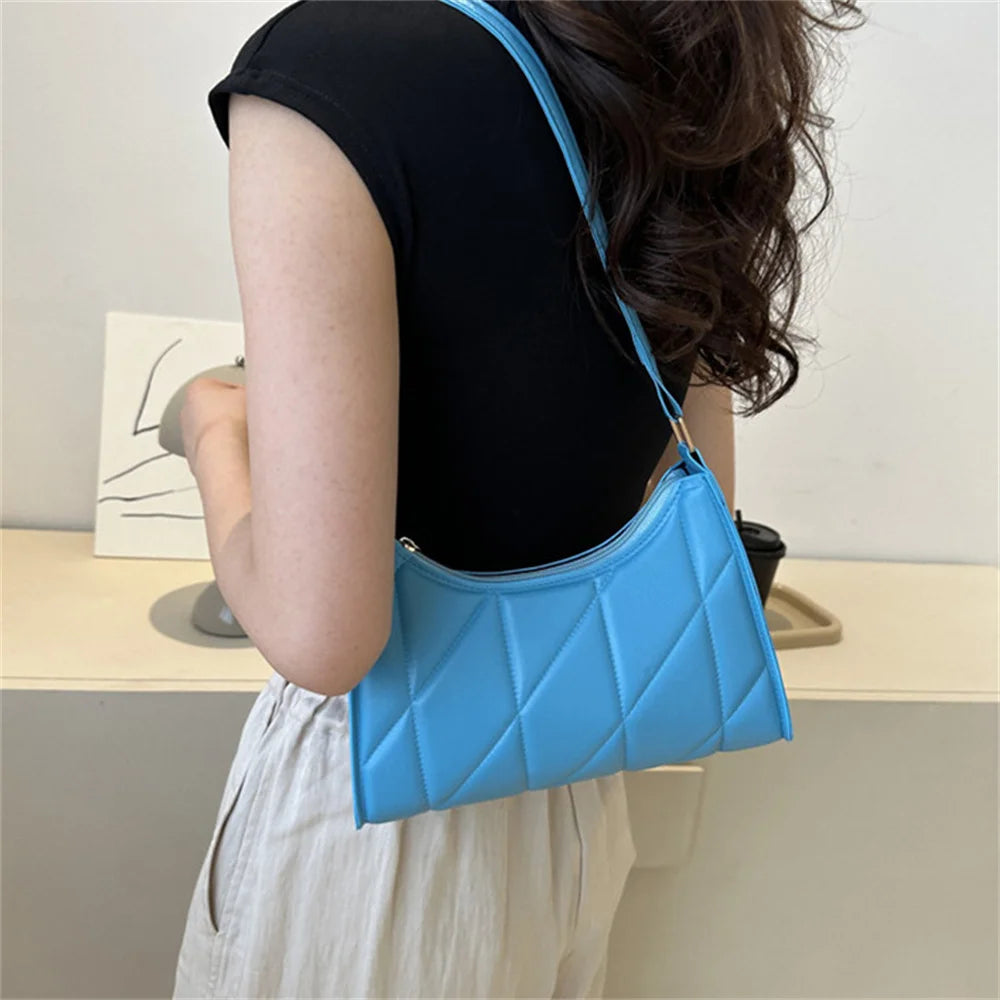Black Trendy Women Shoulder Bag Pu Handbags Crossbody Bags Small Handle Bags Shopper Clutch Purse Niche Chain Armpit Bag-Dollar Bargains Online Shopping Australia