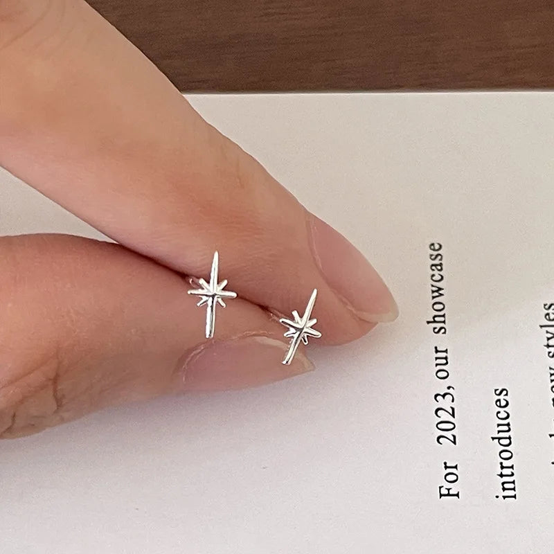 Planet Earrings Silver Color Piercing for Women Moon Star Crystal Zircon Ear Stud Earrings Tragus Cartilage Body Jewelry-Dollar Bargains Online Shopping Australia