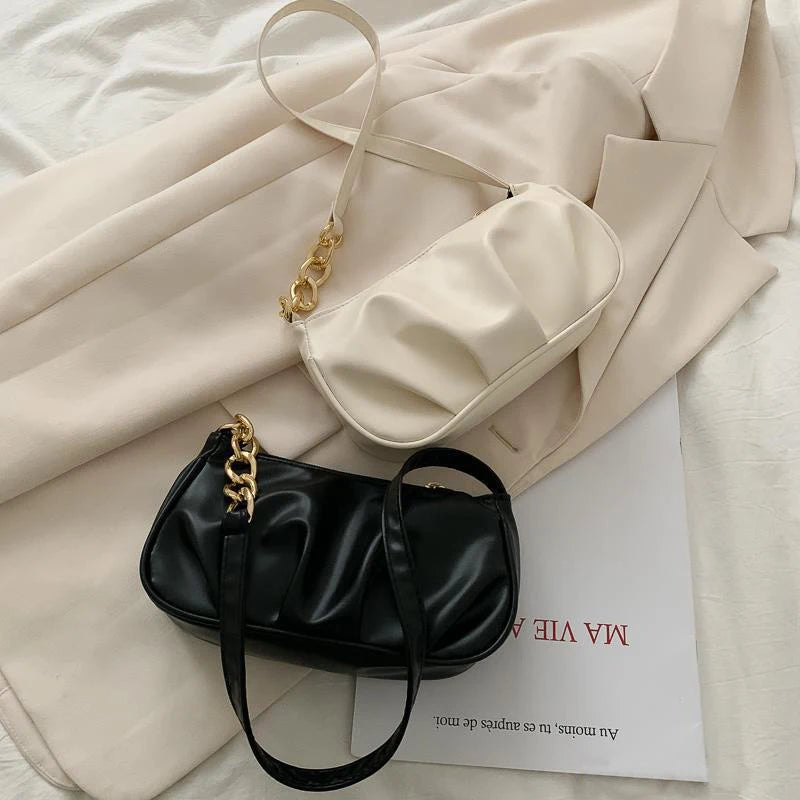 Cloud Pleated Causal Handbag Women's Dumpling Tote Armpit Bag Shopping Shoulder Bags Underarm Bag-Dollar Bargains Online Shopping Australia