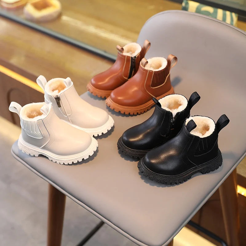 Baby Kids Short Boots Super Warm Girls Boys Shoes PU Leather Children Boots Fashion Toddler Boots Kids Snow Shoes-Dollar Bargains Online Shopping Australia