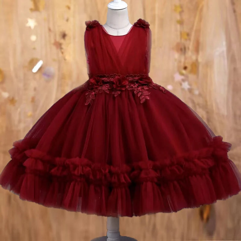 Kids Tutu Birthday Princess Party Dress for Girls Infant Lace Children Bridesmaid Elegant Dress for Girl baby Girls Clothes-Dollar Bargains Online Shopping Australia