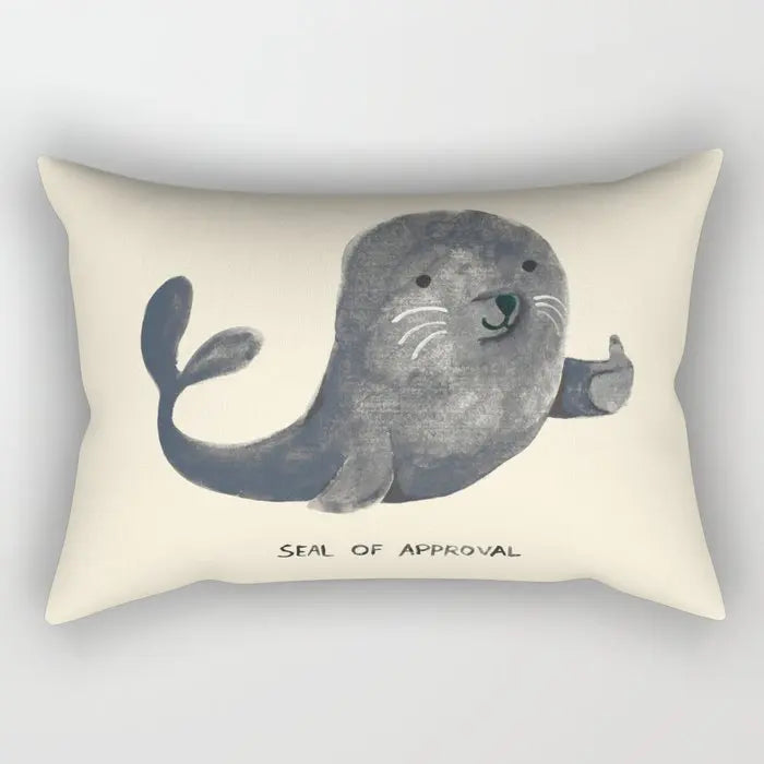 Nordic Cartoon Animal Throw Pillow Rectangular Sofa Cushion Lumbar Pillow Cushion Bedroom Pillow Living Room decoration