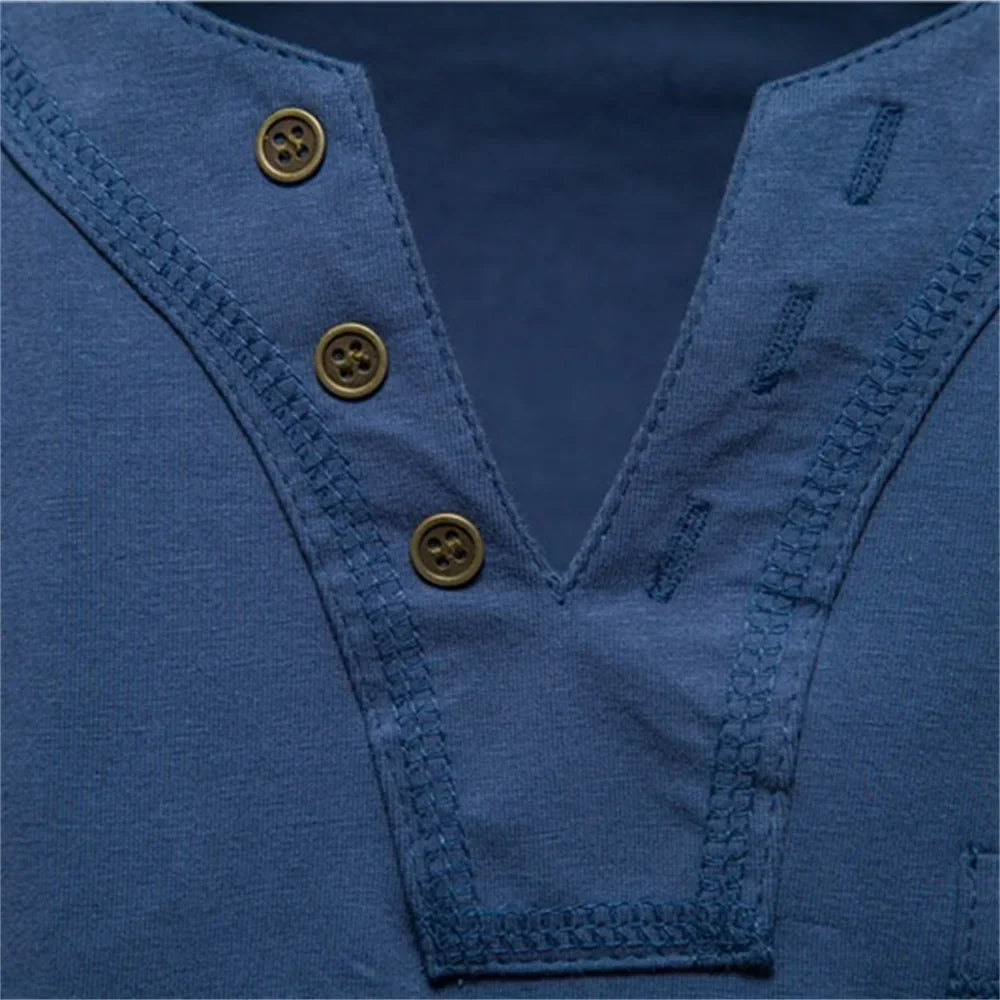 Summer Cotton T Shirt Men Solid Color Design V-neck T-shirt Casual Classic Men's Clothing Tops Tee Shirt Men