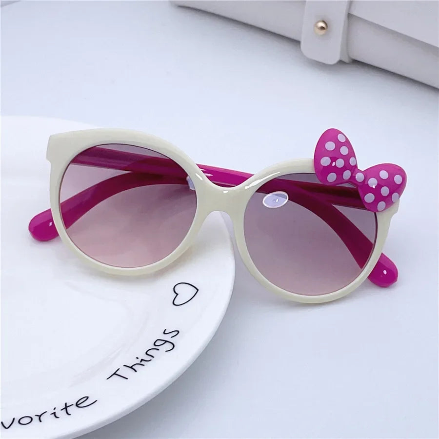 Kids Sunglasses Girls Boys Shiny Bowknot Sun Glasses Lovely Cat Children Eyewear Fashion Gradient Eyeglasses UV400-Dollar Bargains Online Shopping Australia