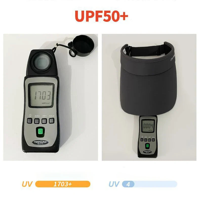 Long Brim Ice Silk Sun Hats Men Women Empty Top Baseball Cap Sunscreen Uv Protection Visors Outdoor Riding Running Sports Shades