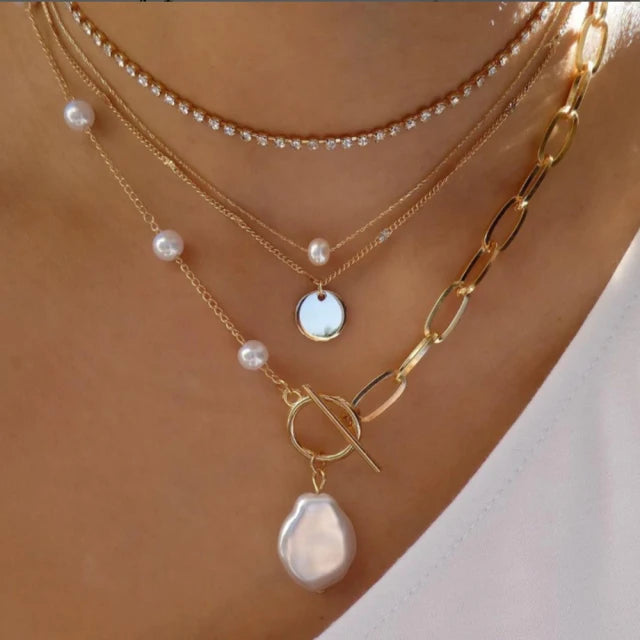 Bohemia Multilayer Crystal Butterfly Pendant Necklaces Women Hollow Heart Choker Necklace Fashion Jewelry Party-Dollar Bargains Online Shopping Australia