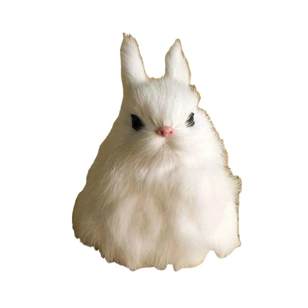 Simulation Rabbit Owl Cat Fox Ornament Furs Squatting Model Home Decoration Animal World with Static Action Figures Gift for Kid-Dollar Bargains Online Shopping Australia