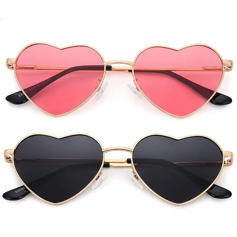 Fashion Women's Metal Heart Shaped Sunglasses Gradient Outdoor Goggles Female Eyewear UV400 Shades Metal Women Girls Sunglasses-Dollar Bargains Online Shopping Australia