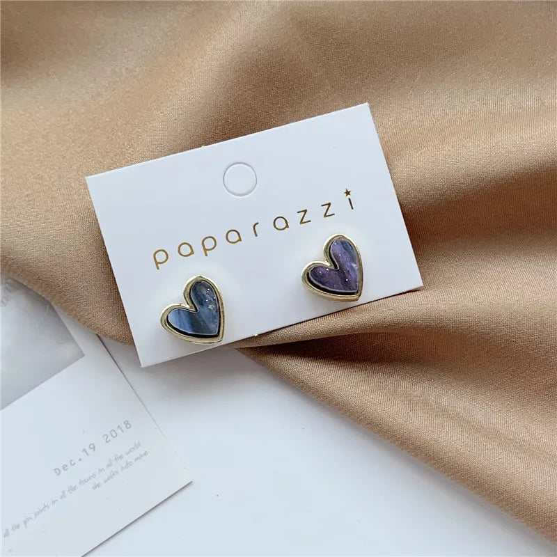 Red Heart Stud Earring Women Metal Gold Color Eye Heart Lips Wedding Statement Earrings Fashion Party Jewelry-Dollar Bargains Online Shopping Australia